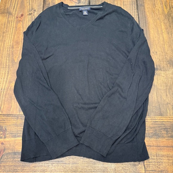 Banana Republic Other - Banana Republic Luxury Blend Mens Black V Neck Sweater XL Silk Cashmere blend